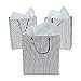 Lot of 12 Paper Medium Black and White Wedding Bridal Party Gift Bags