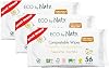Naty Baby Wipes XXL | 98% Water, Hypoallergenic & Natural for Sensitive Skin | Unscented, Plant-Based, Fragrance-Free | Plastic-Free & Compostable | Newborn & Toddler Wipes | 600 Count (12 Packs)