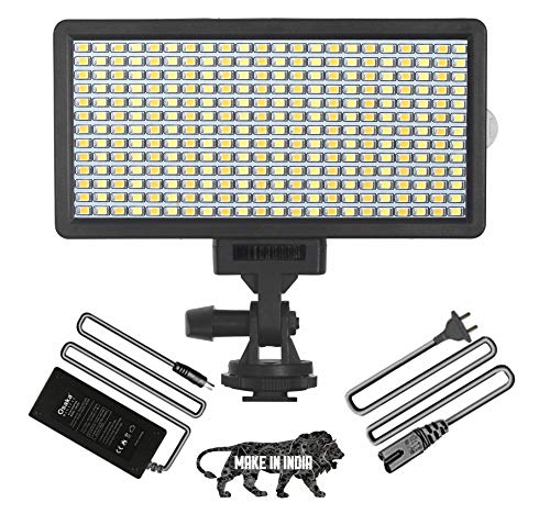 Image of Osaka Bi-Color Dimmable LED Video Light OS-LED-308 Pocket LED Slim for All DSLR Video Cameras YouTube Video tiktok Photography Shooting with AC Adapter