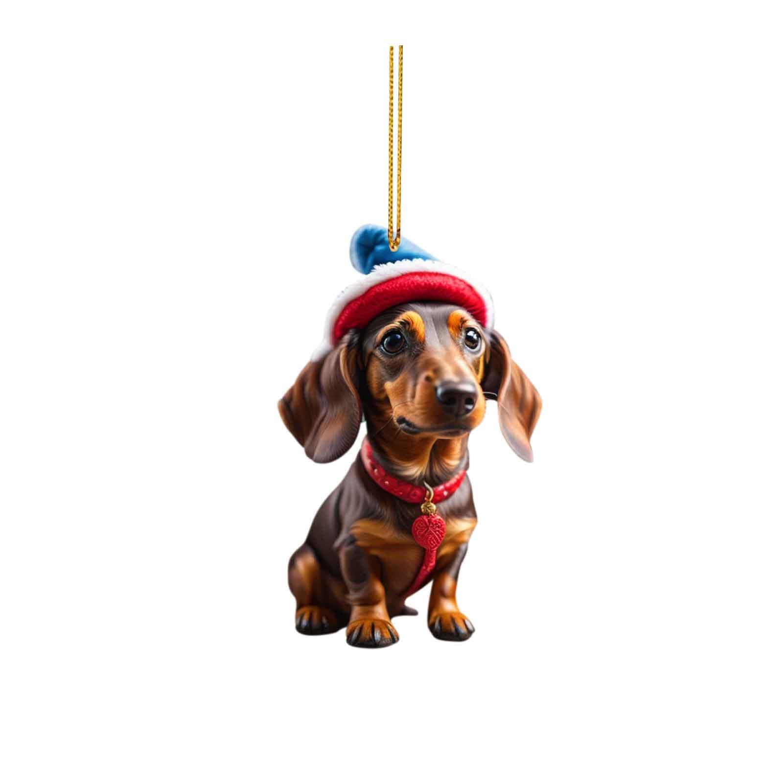 Xmas Decorations Sale Clearance Dog Car Hanger Bauble Household Christmas Tree Decoration Christmas Ornament Baubles Acrylic Xmas Decor for Home Holiday Party