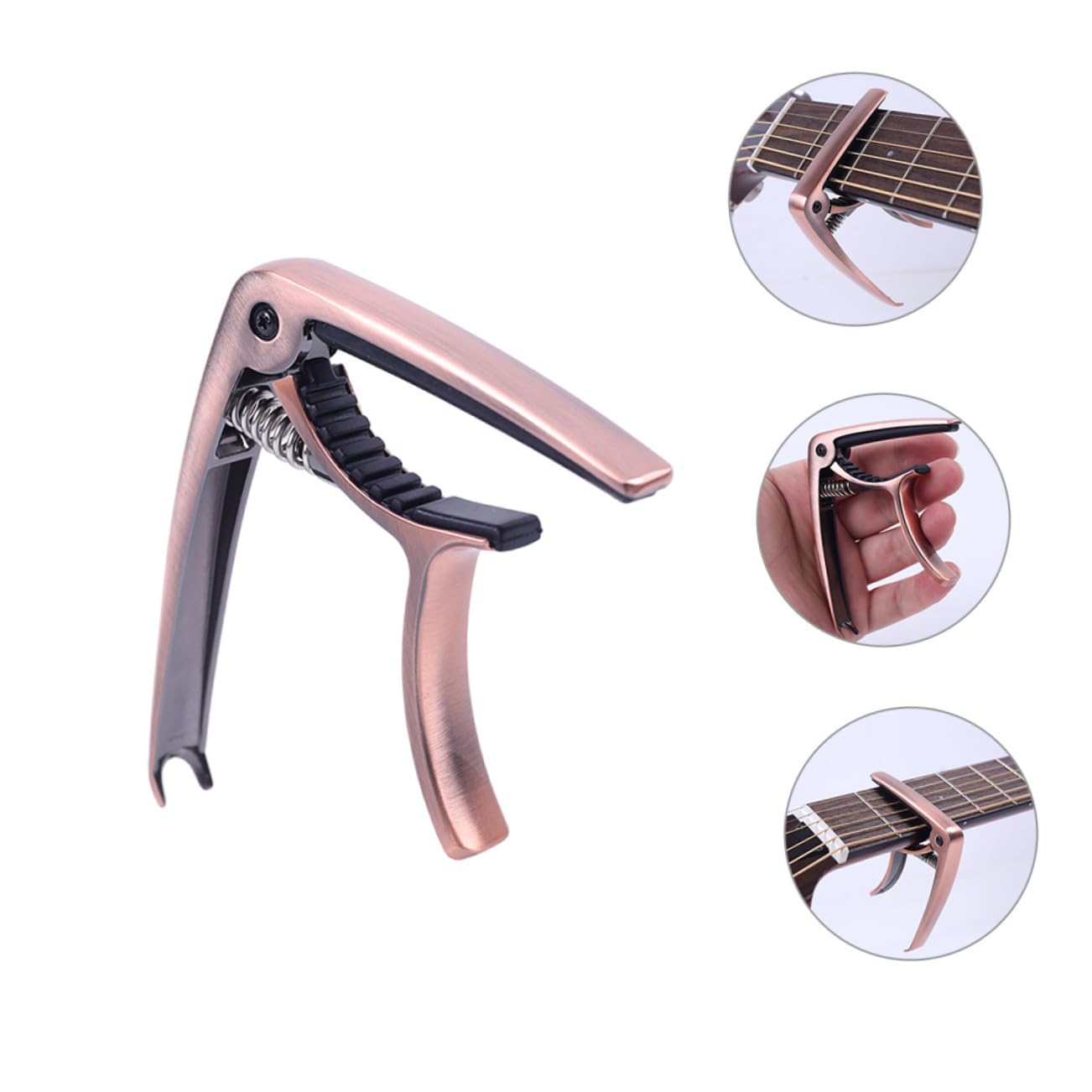 SHOWERORO Metal Acoustic Guitar Capo for Electric Guitar Players Sturdy Guitar Capo Finish Lightweight and Portable for Folk and Ukulele Tuning