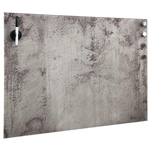 Tableau magnétique en verre 60 x 40 cm blanc effaçable pour réunion école
