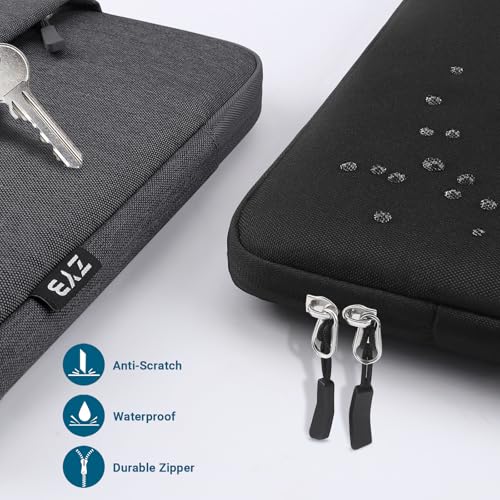 Zyb Custodia Pc Portatile 13-13,3 Pollici,Custodia Per Macbook Air 13.6 Pollici M4 M3 M2 2025 2024-2022,Macbook Air/Pro 13 M2 M1 2022 2020-2012,2021-2025 Macbook Pro 14 M4 M3 M2 M1 Borsa-Grigio Scuro - 6