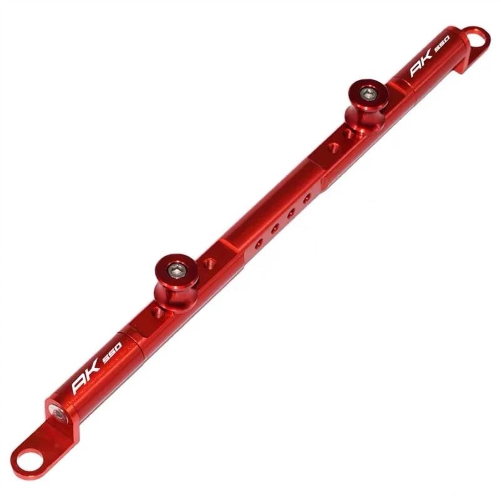 Soporte extensión KYMCO AK550 barra de equilibrio ajustable roja 4