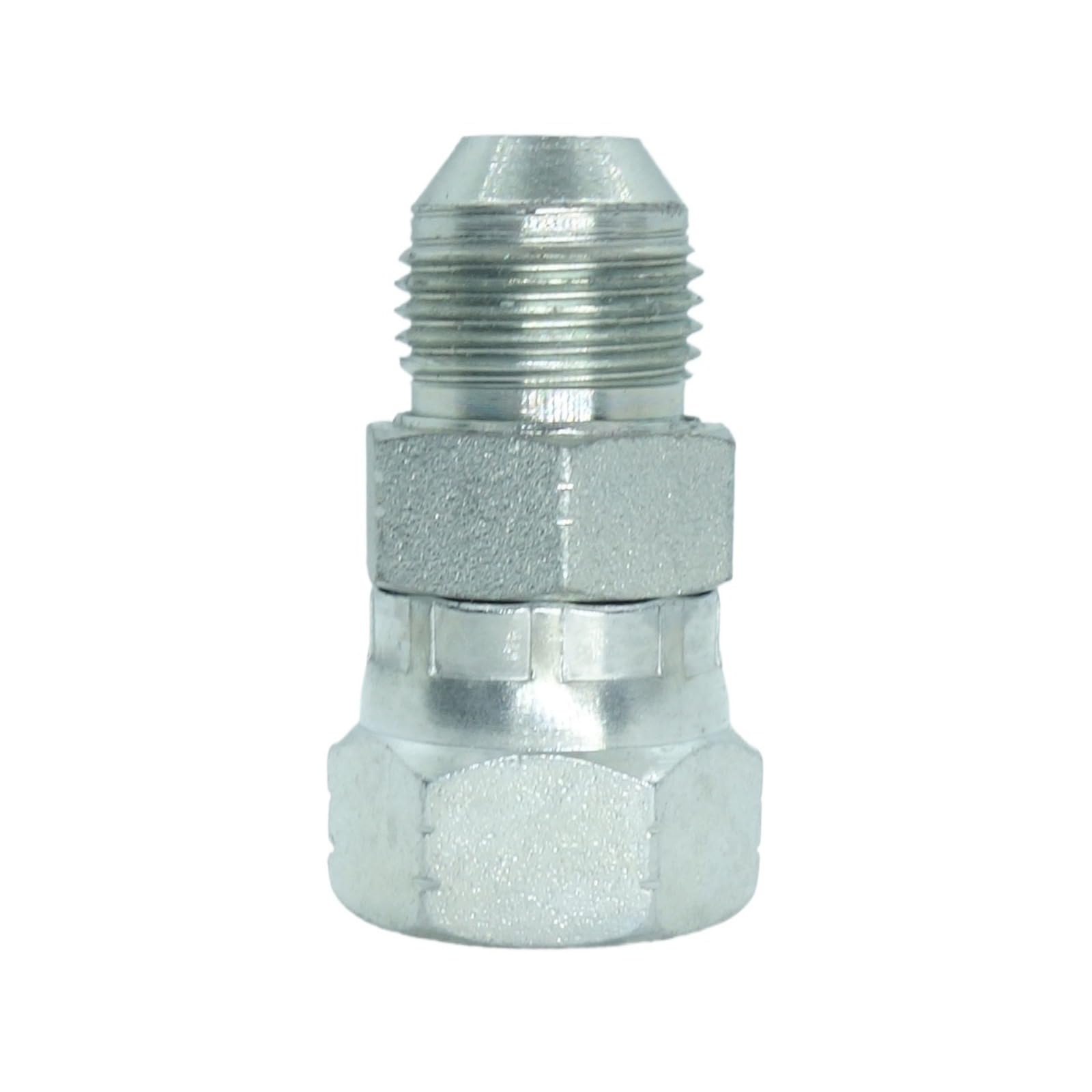 1 Piece Hydraulic Fitting 1/2" Male JIC (3/4"-16) Swivel X 1/2" Female JIC (3/4"-16) Swivel Adapter Carbon Steel