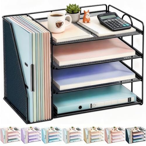 gianotter 4-Tier Paper Organizer With Magazine Holder