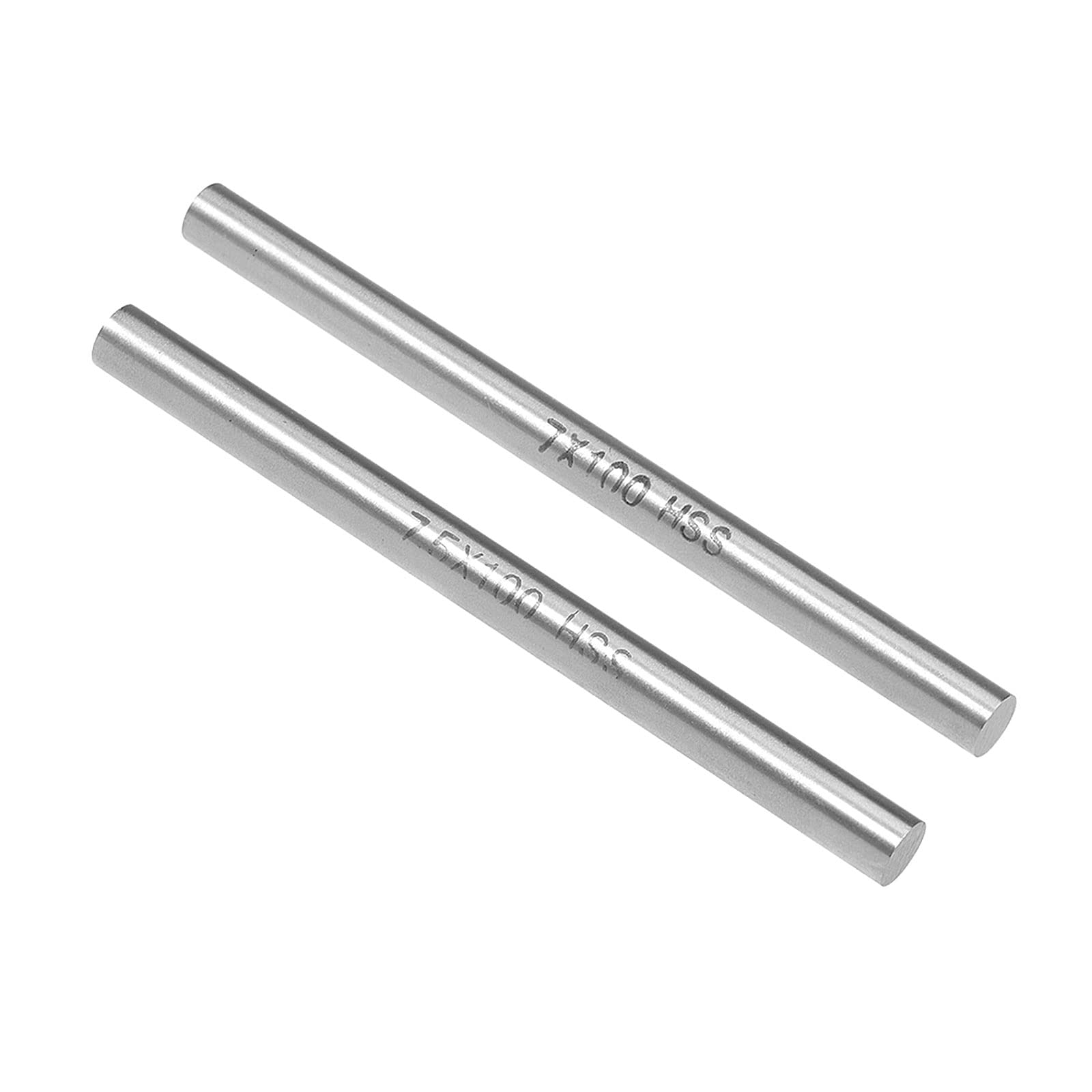 uxcell Round Steel Rod, 7mm, 7.5mm High Speed Steel Lathe Bar Stock Tool 100mm Long, for Shaft Gear Drill Lathes Boring Machine Turning 10pcs