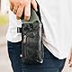 moonster Handy Gürteltasche Herren Leder – Gürteltasche Handy aus Echtem Büffelleder – 19 cm x 8 cm Handy Gürteltasche Leder Herren für Große Smartphones – Sichere & Langlebige Gürteltasche Leder