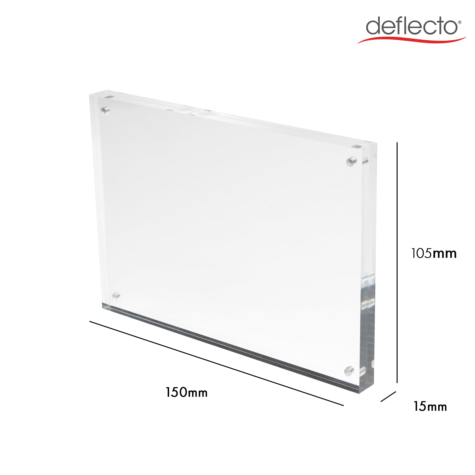 Deflecto A6 Portrait Stand Up Sign Holder - Stall Display Stands - Stand Up Signs Display Board - Menu
