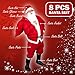 Moshify Santa Claus Costume - Santa Suit for Men Complete Adult 8 Piece Set - Perfect Outfit for Events Pub Crawls and Santa Runs - Be The Star This Holiday Season in a Mens Santa Claus Costume