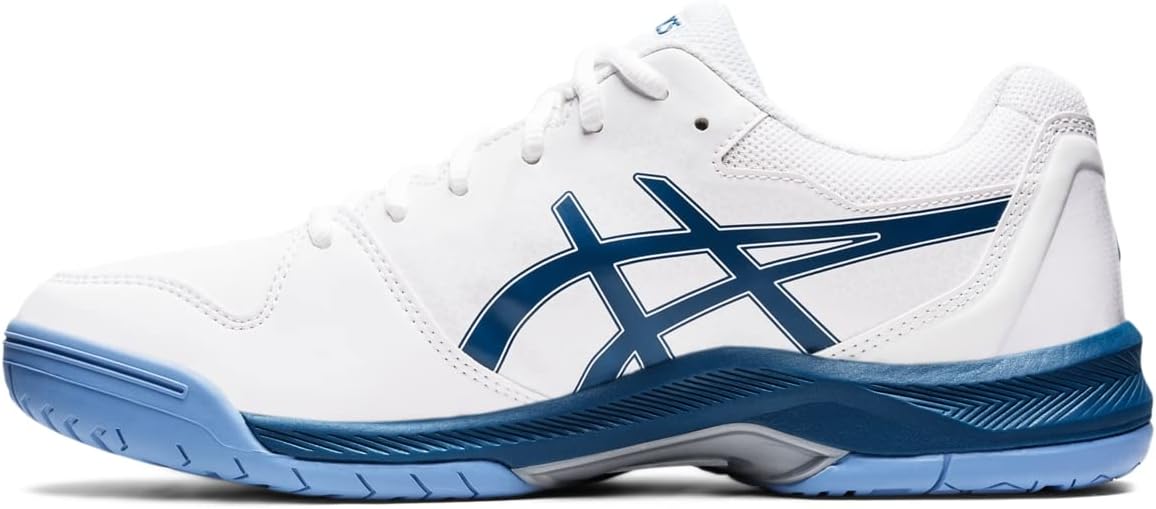 ASICS Men's GEL-DEDICATE 7 Tennis Shoes, 11.5, WHITE/LIGHT INDIGO