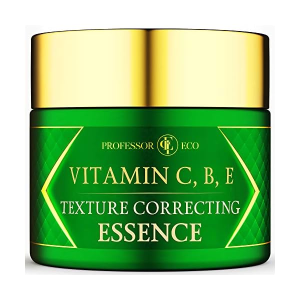Vitamin-C-B-E-Texture-Correcting-Essence-Ultra-Hydrating-Cream-Day-or-Night-Moisturizer-Face-Anti-Aging-Anti-wrinkle-CreamTreatment-for-Women-Men-Balancing-Redness-Dry-Sensitive-Skin Professor Eco Vitamin C, B, and E Texture Correcting Cream 2 oz- Hydrating Face Cream - Natural Ingredients - Anti-Aging Daily Skin Care Cream