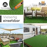 Kunstrasen 100x300 – Wetterfester Outdoor Teppich in Grün für Balkon, Terrasse & Garten | Robuster Teppichboden als Rasen-Alternative