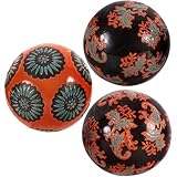 ELAYARD Schwimmende Keramikkugeln 3 Stück Porzellan 8cm Dekorative Kugeln für Balkon und Teich Heimdekoration Zufällige Farbe