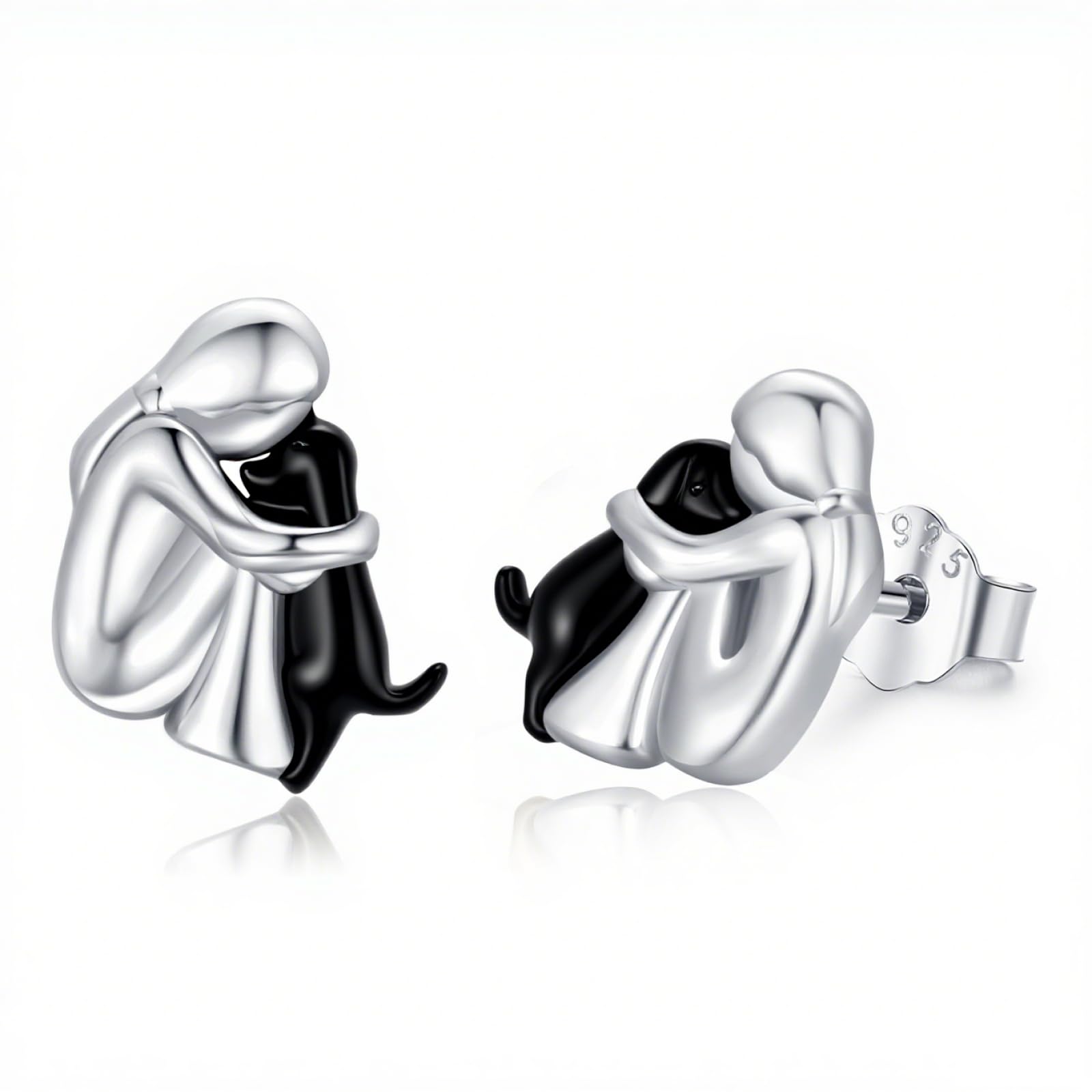 925 Sterling Silver Dog Earrings Cute Animal Puppy Stud Earrings Dog Jewelry Gifts for Women Girls Pet Lover Hypoallergenic Earrings for Sensitive Ears
