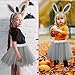 Newcotte 3 Pcs Halloween Costume Animal Tutu Ears Headband Tail Fancy Dress Costume Kit for Youth Adult Halloween Cosplay(Donkey,18-28 Years)