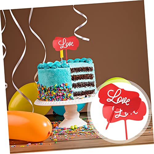 Gadpiparty 10 Pcs Bandeiras De Bolo Topo De Bolo Para Chá De Panela Decoração De Bolo Dia Namorados