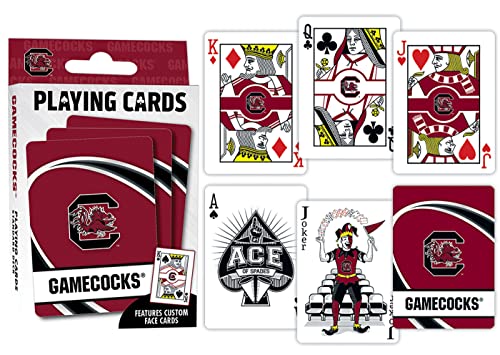 Image of MasterPieces Family Games - NCAA South Carolina Gamecocks Playing Cards - Officially Licensed Playing Card Deck for Adults, Kids, and Family