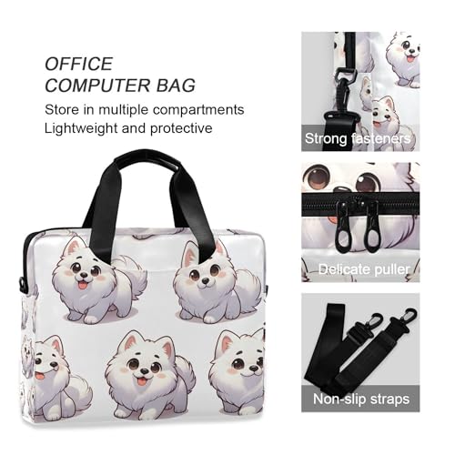 Maletín para portátil con estampado de cachorros Samoyed 13-15.6" miniatura 5