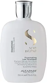 Alfaparf Milano Semi Di Lino Diamond Illuminating Low Shampoo - Sem Sulfato - Para Cabelos Normais - Sem Parabenos e Parafina - Seguro para Cabelos Coloridos - Qualidade Profissional de Salão 250ml