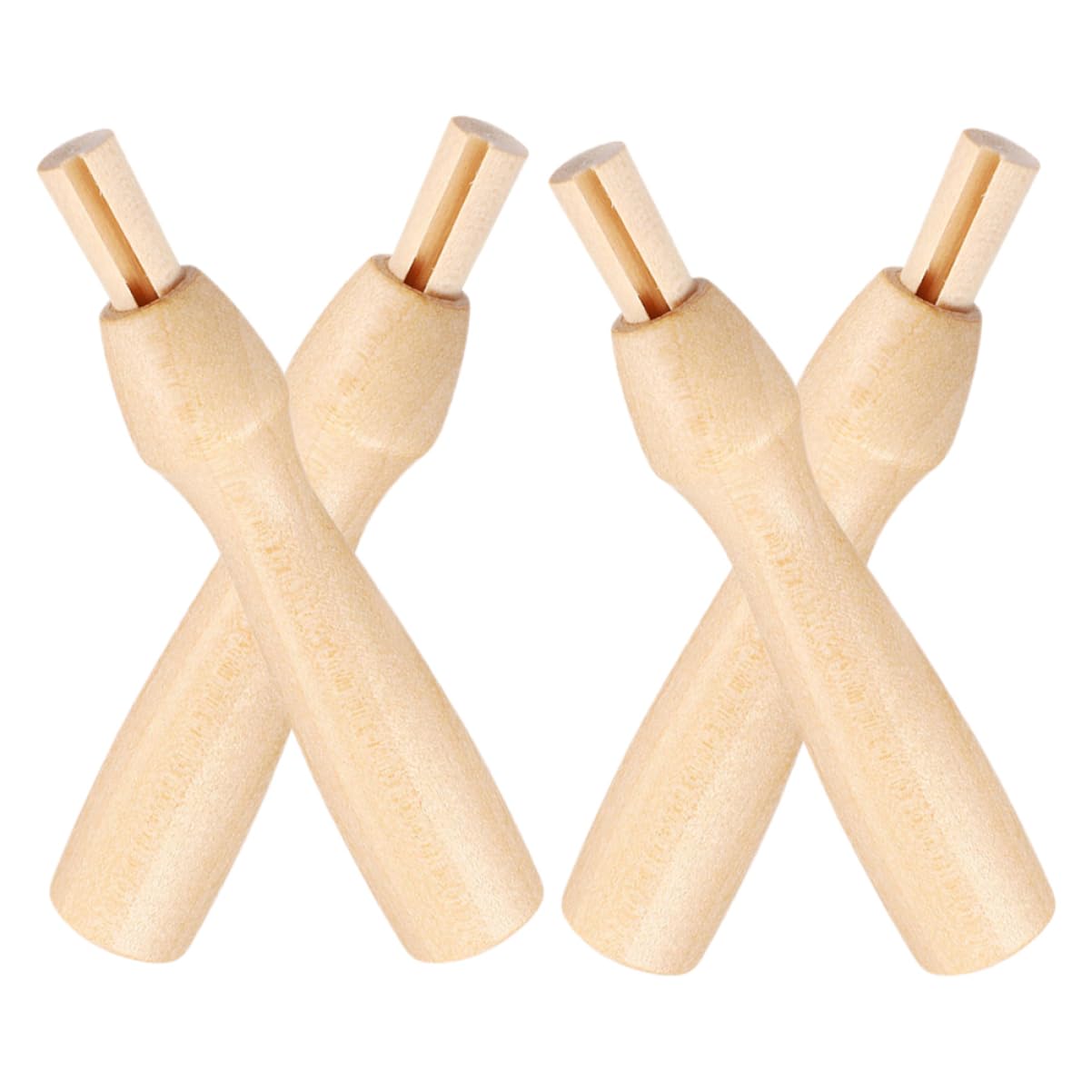 LALAFINA 4Pcs Wooden Felting Handles Multi Function Needle Felting Tools for Seamless Crafting Design for Various Needle Comfortable Grip for Precise Control