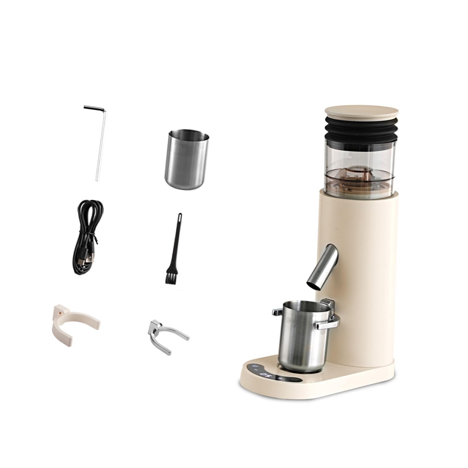 Elnwnnkc Electric Bean Grinder with Adjustable Coarseness Rechargeable Espresso Grinders for Home, Offices & Travel Rechargeable Espresso Grinders