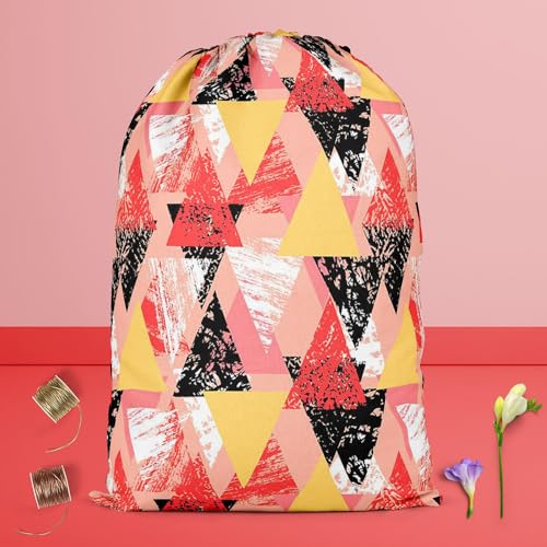 Image of ArtzFolio Geometrical Behaviour D5 | Reusable Sack Bag | Bag for Gym, Storage, Vegetable & Travel