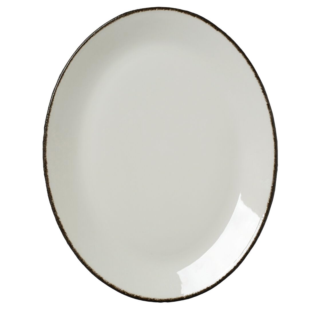 Steelite Charcoal Dapple Oval Coupe Plates 342mm (12 Pack)