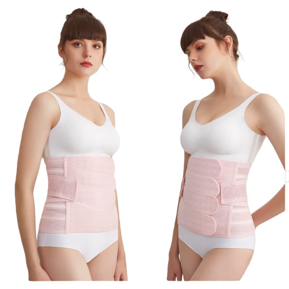 Belly Abdomen Pelvis Postpartum Belt Body Recovery Belly Slim After Childbirth Belt Girdle Belly Binder (pink, XX-Large)