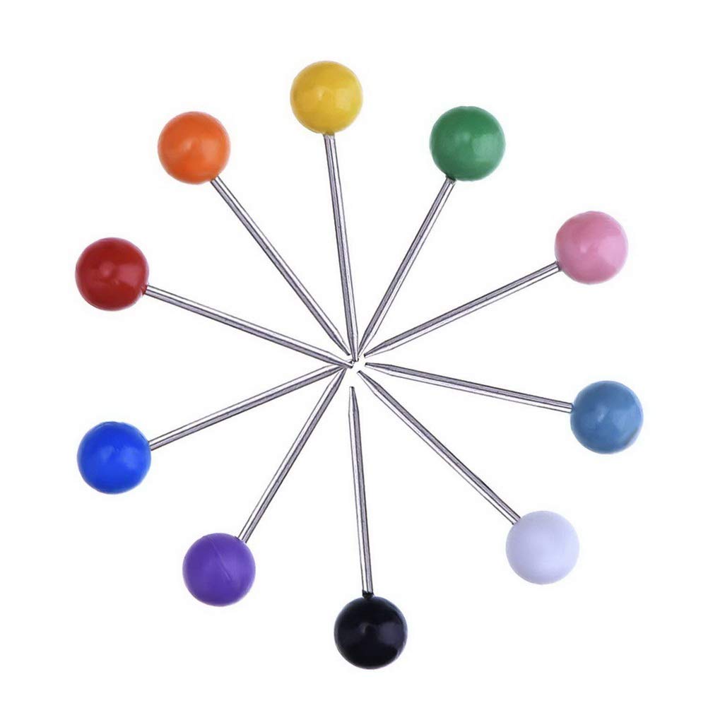 Egurs 200 stuks korte spelden met kop voor wereldkaart, kurk, stoffen markering, prikbord, doe-het-zelf 15 mm Egurs 200 stuks korte spelden met kop voor wereldkaart, kurk, stoffen markering, prikbord, doe-het-zelf 15 mm