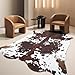 Cowhide Rug Cow Print Rug 10x8 Feet,Large Cow Hide Rugs for Living Room Bedroom Dining Room Home Office Brown Animal Print Carpet for Home Decor
