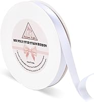 Vista 21 de Cintas de satén de doble cara rojo intenso de 5/8 pulgadas, 50 yardas, cinta de poliéster HD, para envoltura de regalos de boda, floristería