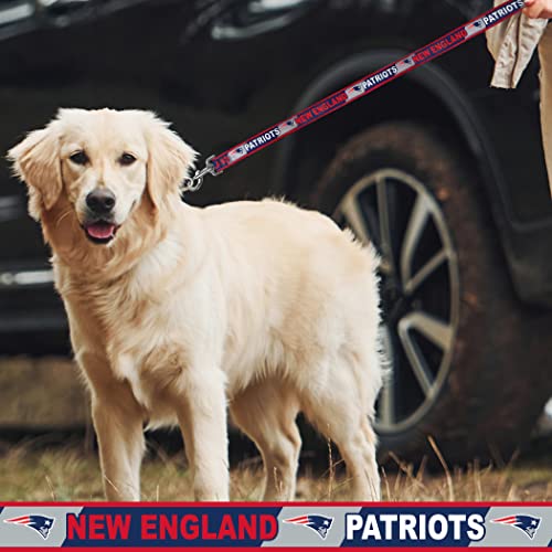 Pets First NFL Licensed New England Patriots Pet Leash, Size Medium – Durable Satin Dog & Cat Walking Strap and Pet Tether with Embroidered Team Name & Logo by Pets First - Image 2