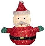 Gartenpirat Beleuchteter Weihnachtsmann 80 cm hoch 50 LED warmweiß Timer Lichterfigur Weihnachtsdekoration