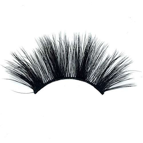 8D Mink Eye Lashes 7 Pairs 25mm False Eyelashes Wispy Fluffy Cruelty-free Thick Long Faux Mink Eye Extension Makeup Tools (8D-022)