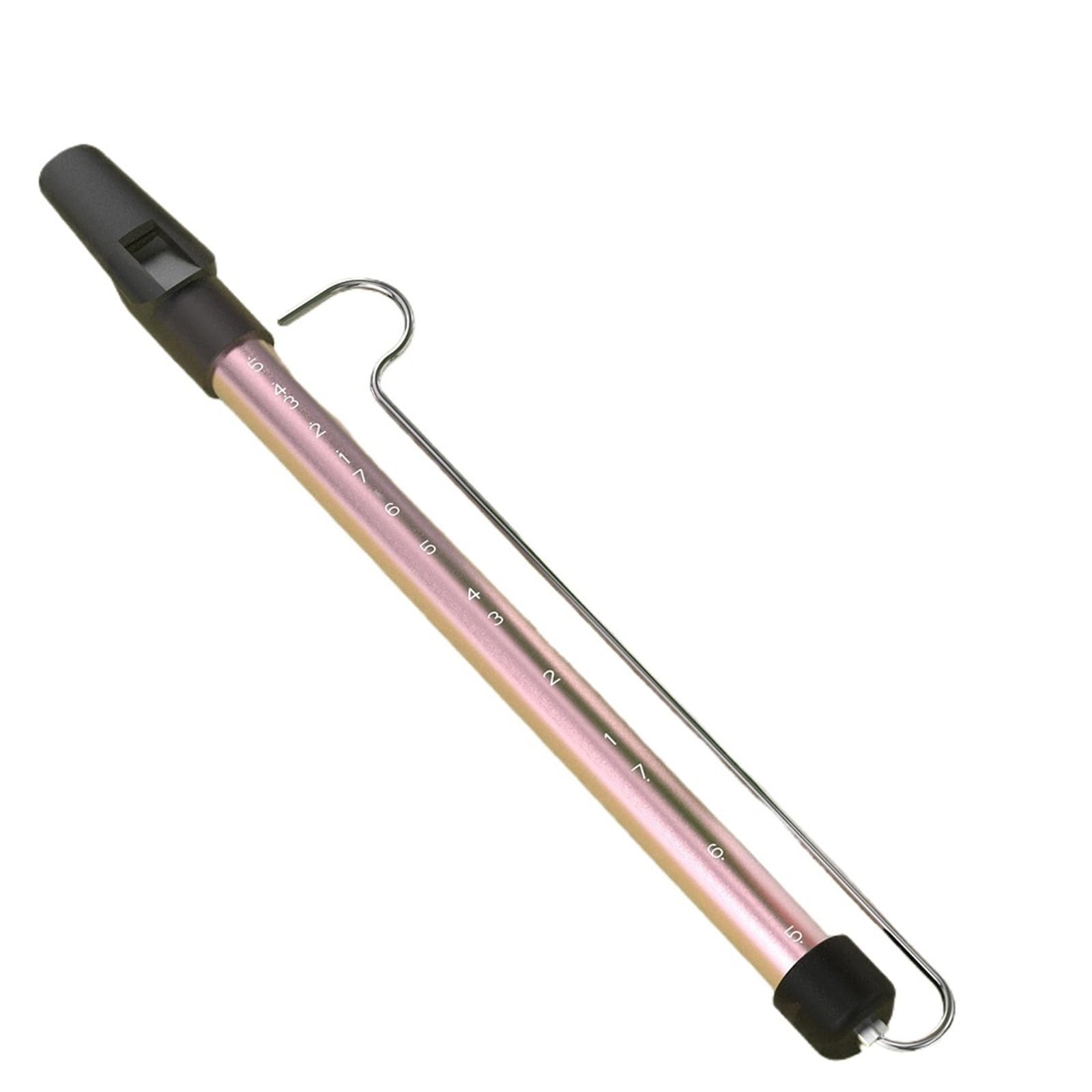 Flauto A Pistone Strumento musicale con asta scorrevole in acciaio superficie opaca, fischio scala in metallo, for artisti principianti Strumento Educazione Musicale(Pink)
