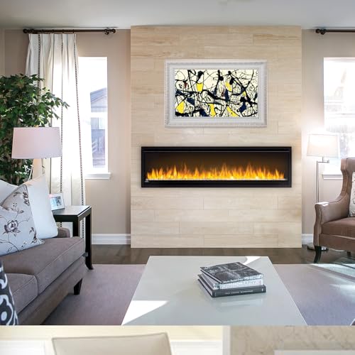 Image of Soulaca 27 inch webOS Mirror TV Ivory Frame Fireplace Wall Mount Smart TV | Built-in WiFi Bluetooth, Voice Control, Smart Gallery Mode, Ideal for Fireplace, Bathroom and Bedroom