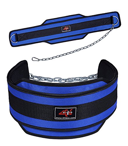 4Fit Weight Lifting Belt, Neoprene Belt Exercise Belt Heavy Chain Belt New Camo Colors (Blue)