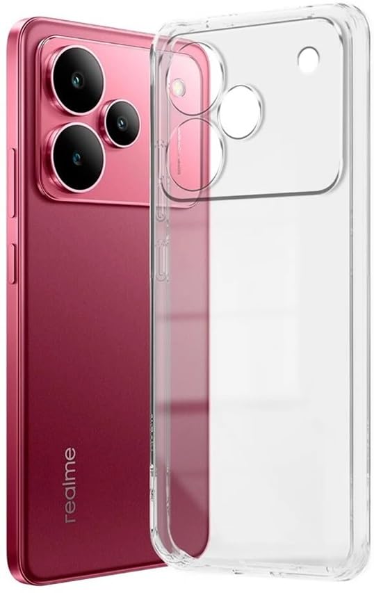 Image of REALCASE Silicone Back Cover Case, Scratch Resistant Protective Crystal Clear Transparent Shock Proof Back Cover Case for Oppo Realme P4 5G