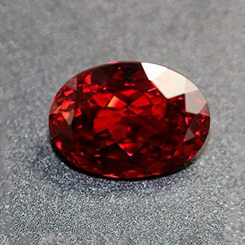 Rubis rouge sang 13,89 ct non chauffé 12 x 16 mm diamant ovale VVS, 0, Zircone, Rubis rouge