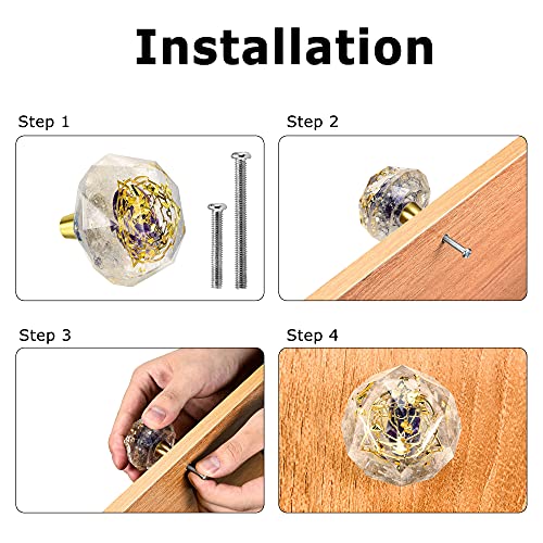 Boutons de placard chakra en résine faciles à installer pour rénover une commode - 6