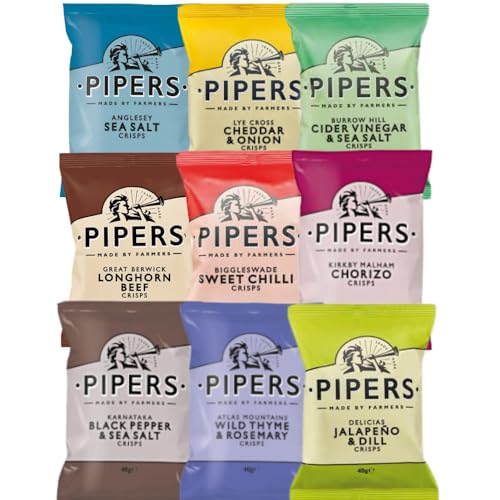 Pipers Crisps Mixed Case 24x40 | Mixed Between 8 Flavours