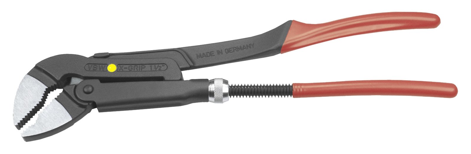 VBW 115025 "X-Grip" ABC-Pipe Wrench, Red/Anthracite, 76.2 mm
