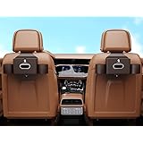 プジョー 車シートバック収納ボックス 2008 3008 5008 SUV 308 508 208 2019 2020 2016-2019 カーシートバックオーガナイザー 車用 収納バッグ 新設計の収納袋 フック付き 後部座席収納バッグ ドリンクホルダー ティッシュボックス 多機能収納袋吊り下げ タイプ 収納ケース カー用品 おしゃれ 人気 車 収納ボックス 2枚セット (モカブラウン)