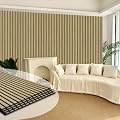 Wood Panels for Wall, 4 Pack 54" x 23.6" Acoustic Wall Panels, Wood Slat Wall Panel, Soundproof 3D Fluted Panels for Interior Wall Decor, Living Room, Bedroom, Oak