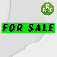 Vista 4 de Versa-Tags Calcomanías de vinilo verde Chartreuse – Paquete de 12 calcomanías para publicidad de parabrisas de concesionarios de automóviles
