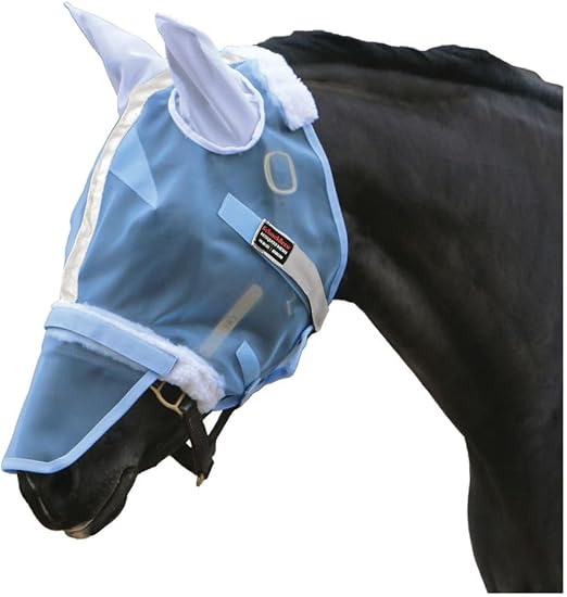 Schneiders Mosquito Mesh II Fly Horse Masks | Insect Protection & UV Shield | Breathable 350D Mesh | Contoured Fit | Safety Reflective Trim