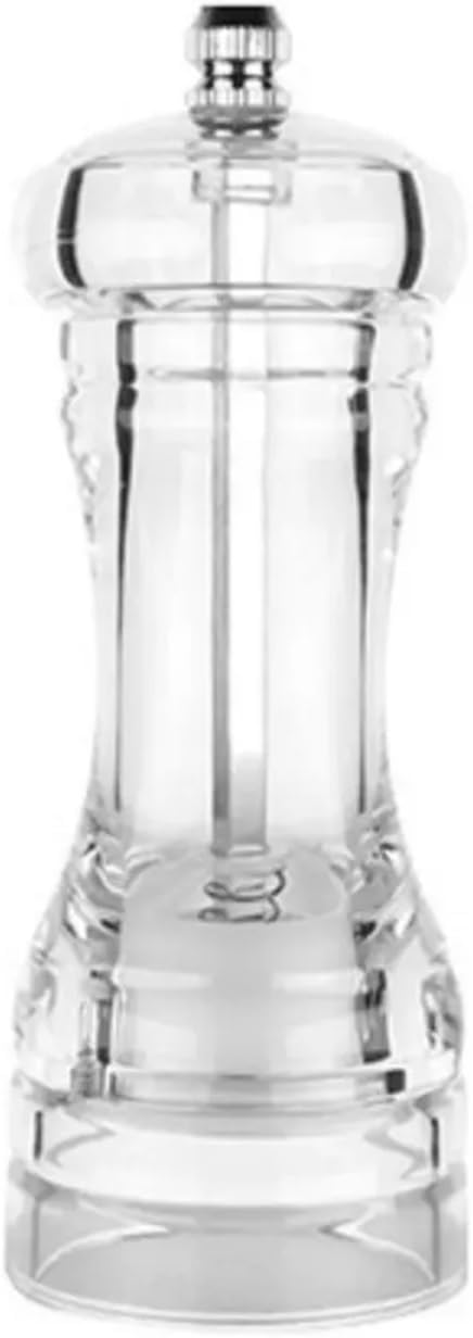 Acrylic Pepper Mill - Manual Spice Grinder with Adjustable Ceramic Mechanism(6 inch)