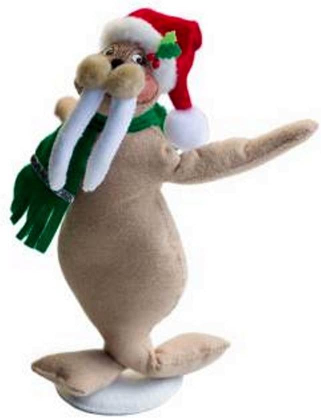 Annalee Dolls 2013 Retired Silver Sparkle Walrus for Christmas