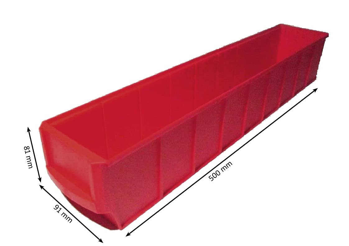 Industrieboxen 500x91x81mm rot Stapelboxen Lagerbehälter Schütte Regalkästen Lagerbox stapelbar Made in Germany